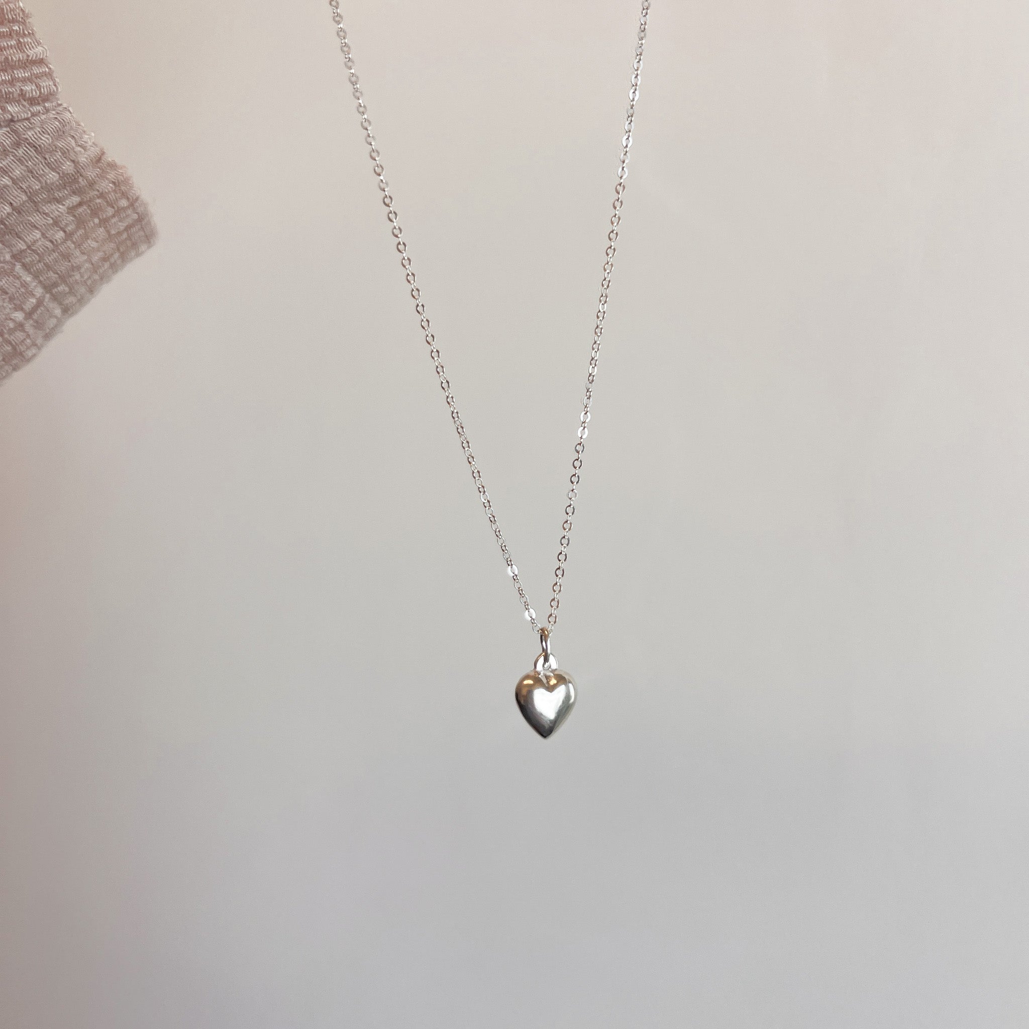 Tiny Silver Heart Necklace