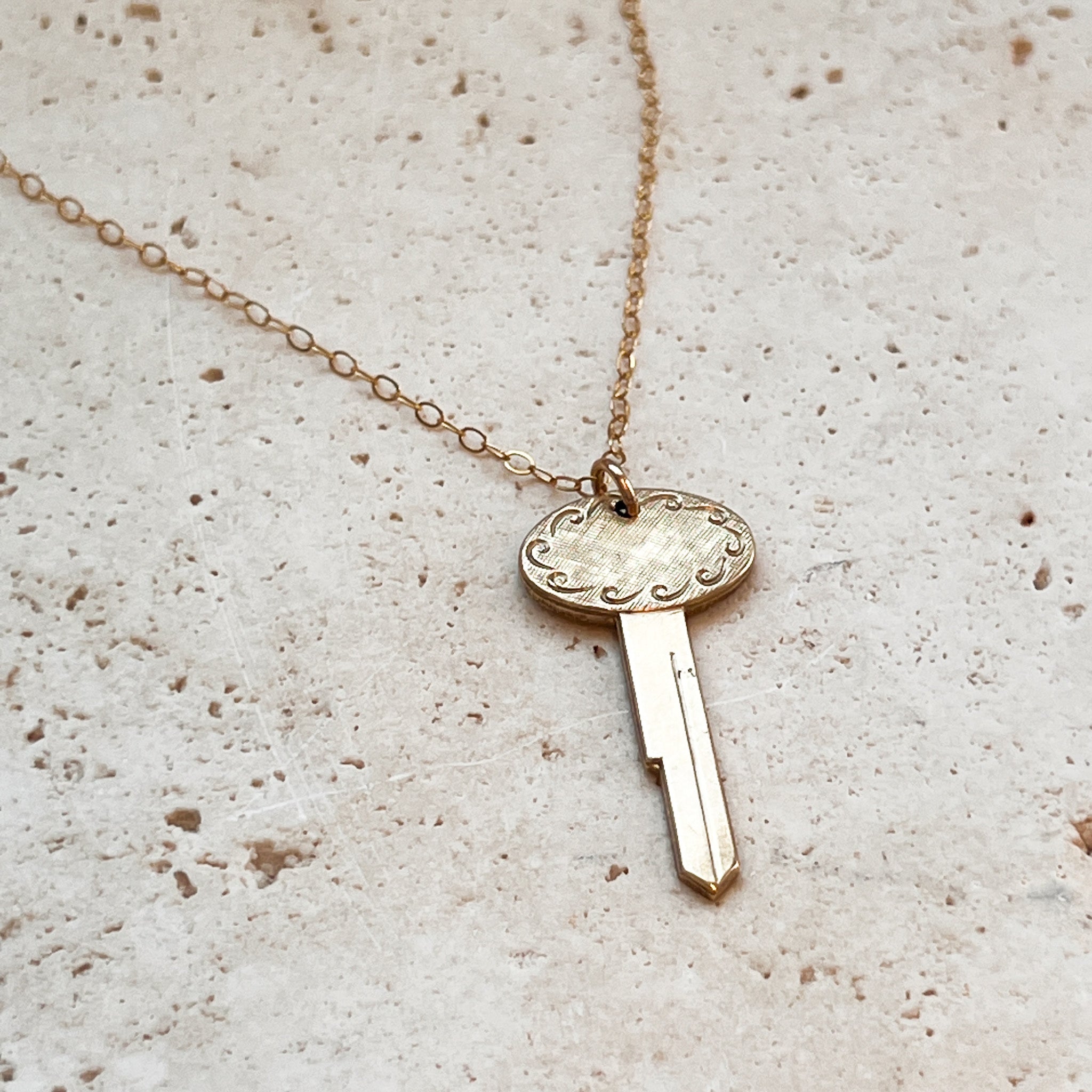 Vintage Oval Key Necklace