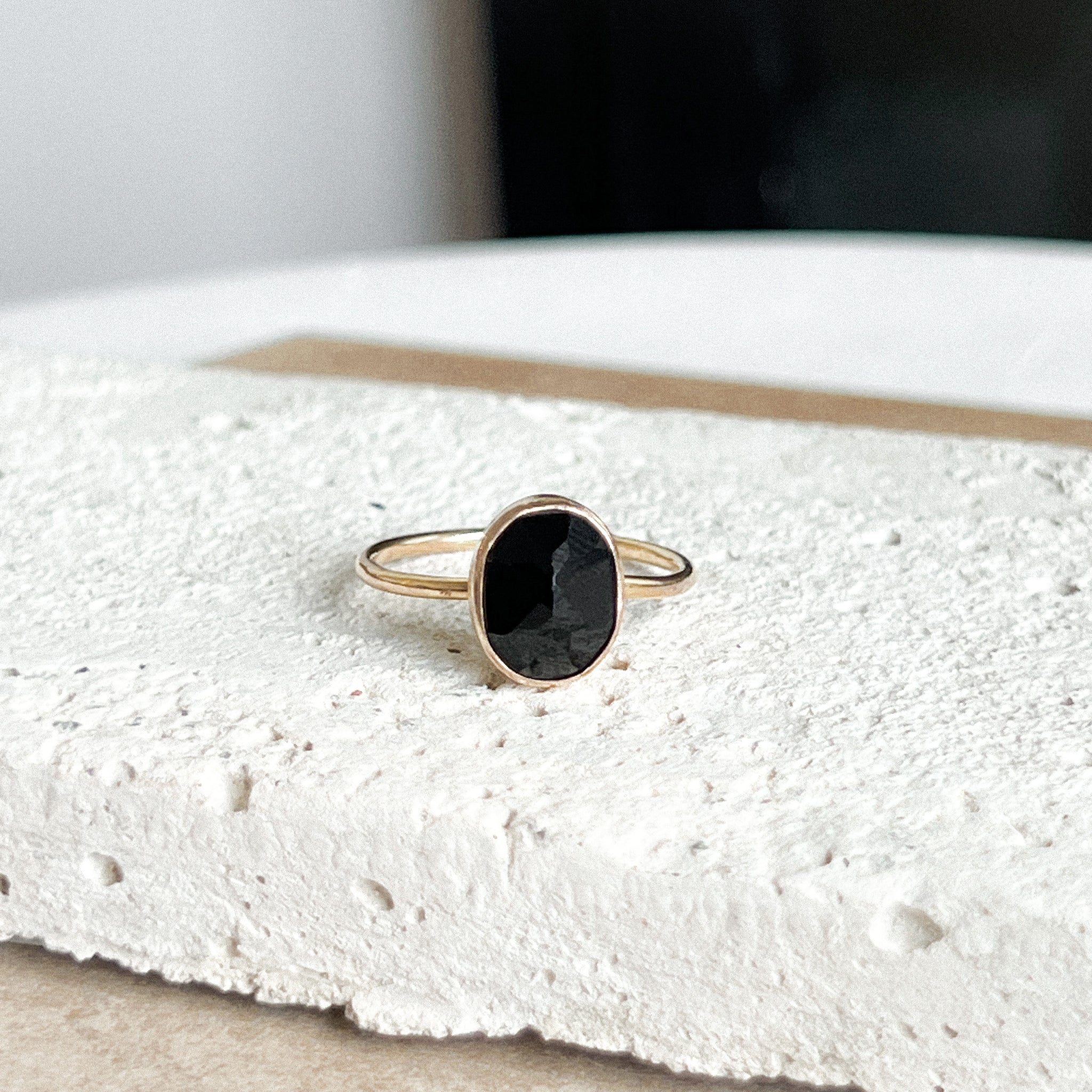 Spinel Onyx Ring