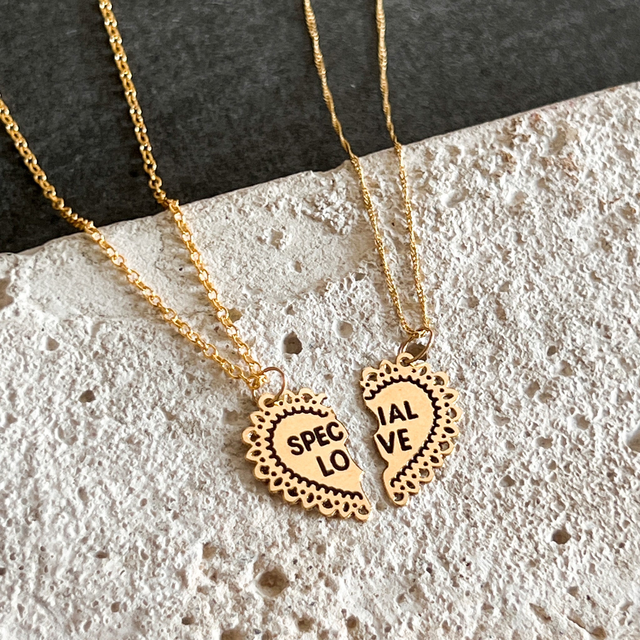 Vintage Special Love Matching Necklaces